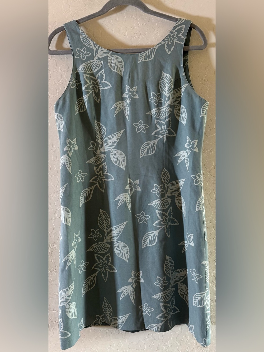 Pineapple Moon, medium, vintage 100% silk sleeveless dress